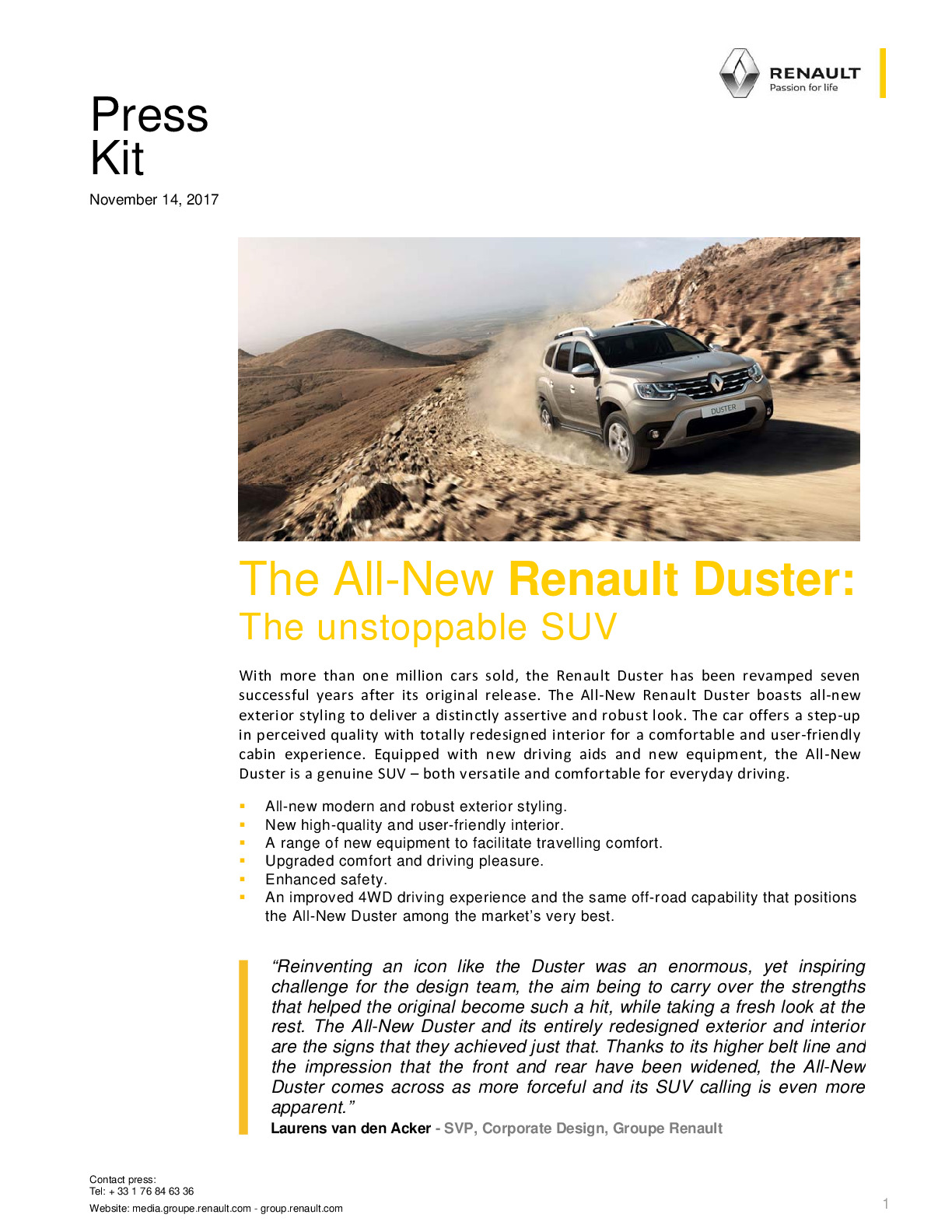 The All-New Renault Duster: The unstoppable SUV - Site media global de  Renault