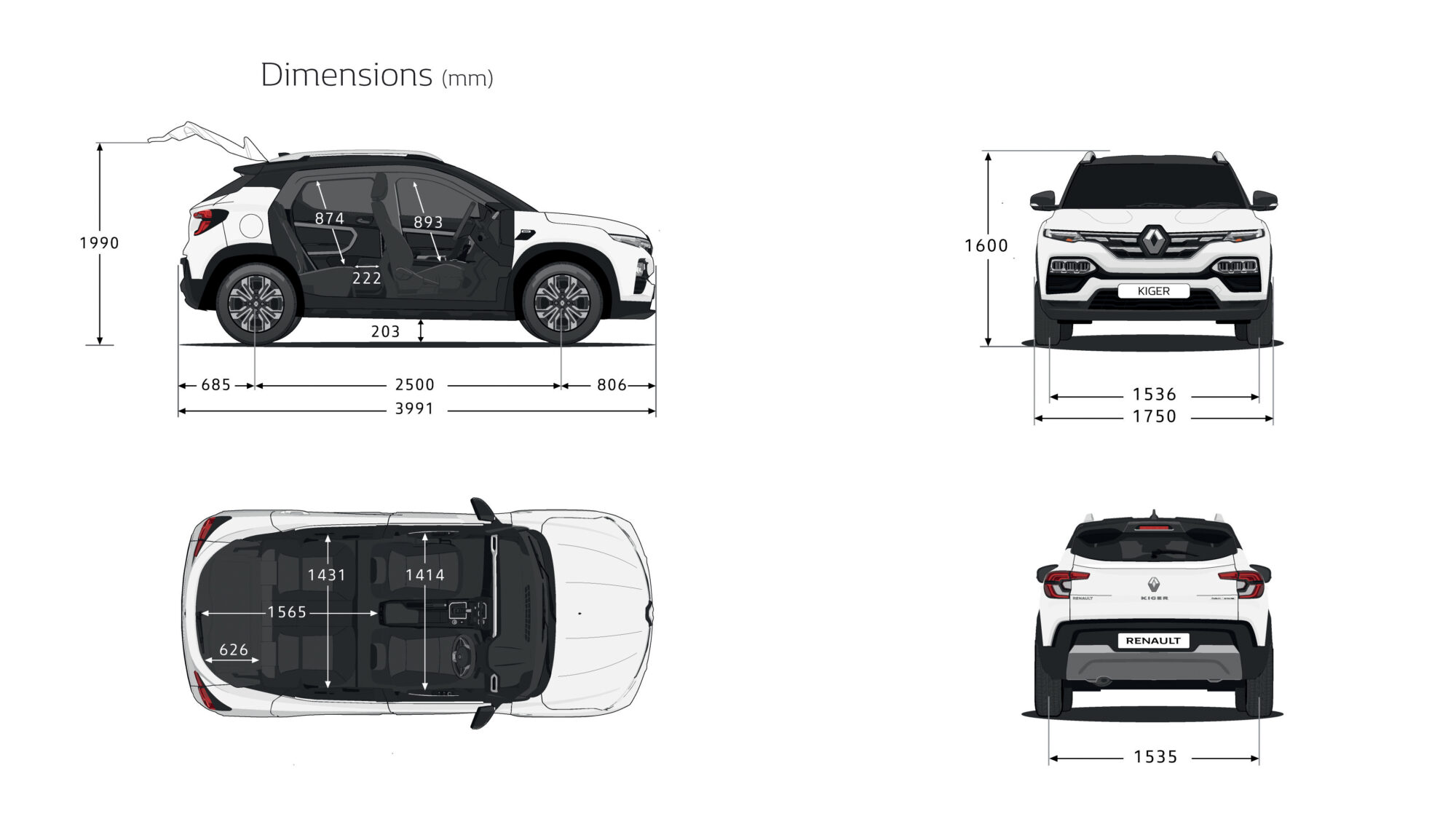 2021 - Renault KIGER - Technical Illustrations