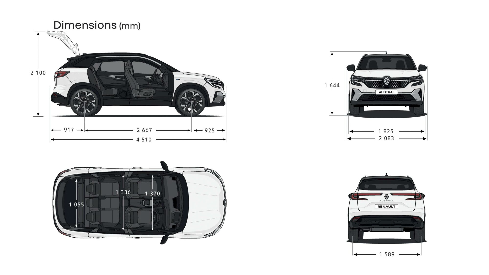 All-new Renault Austral - Technical drawings